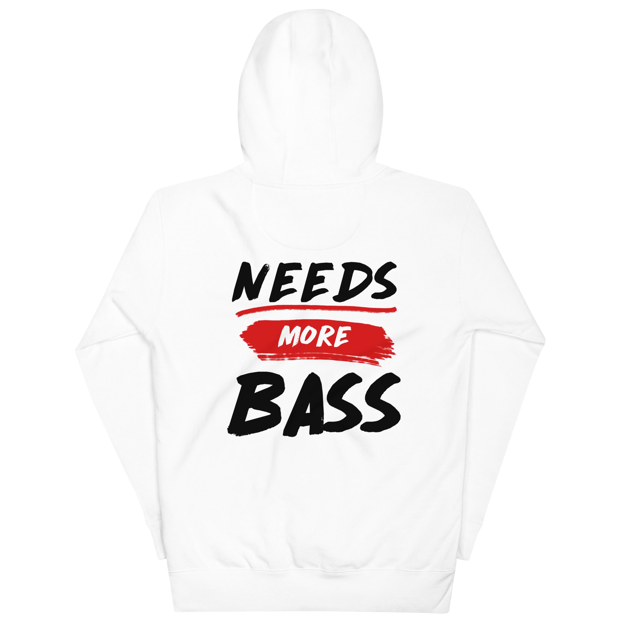 PrecisionAudiovideoexperts Needs More Bass Hoodie White