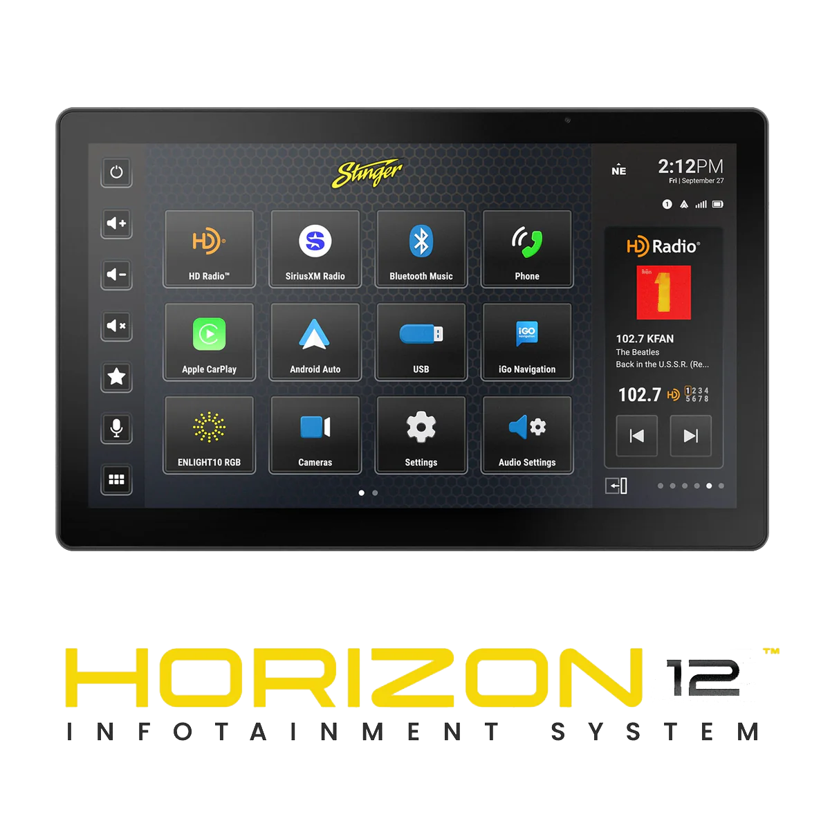 STINGER Floating HORIZON12 - 12.8-Inch Floating Multimedia Infotainment Display System