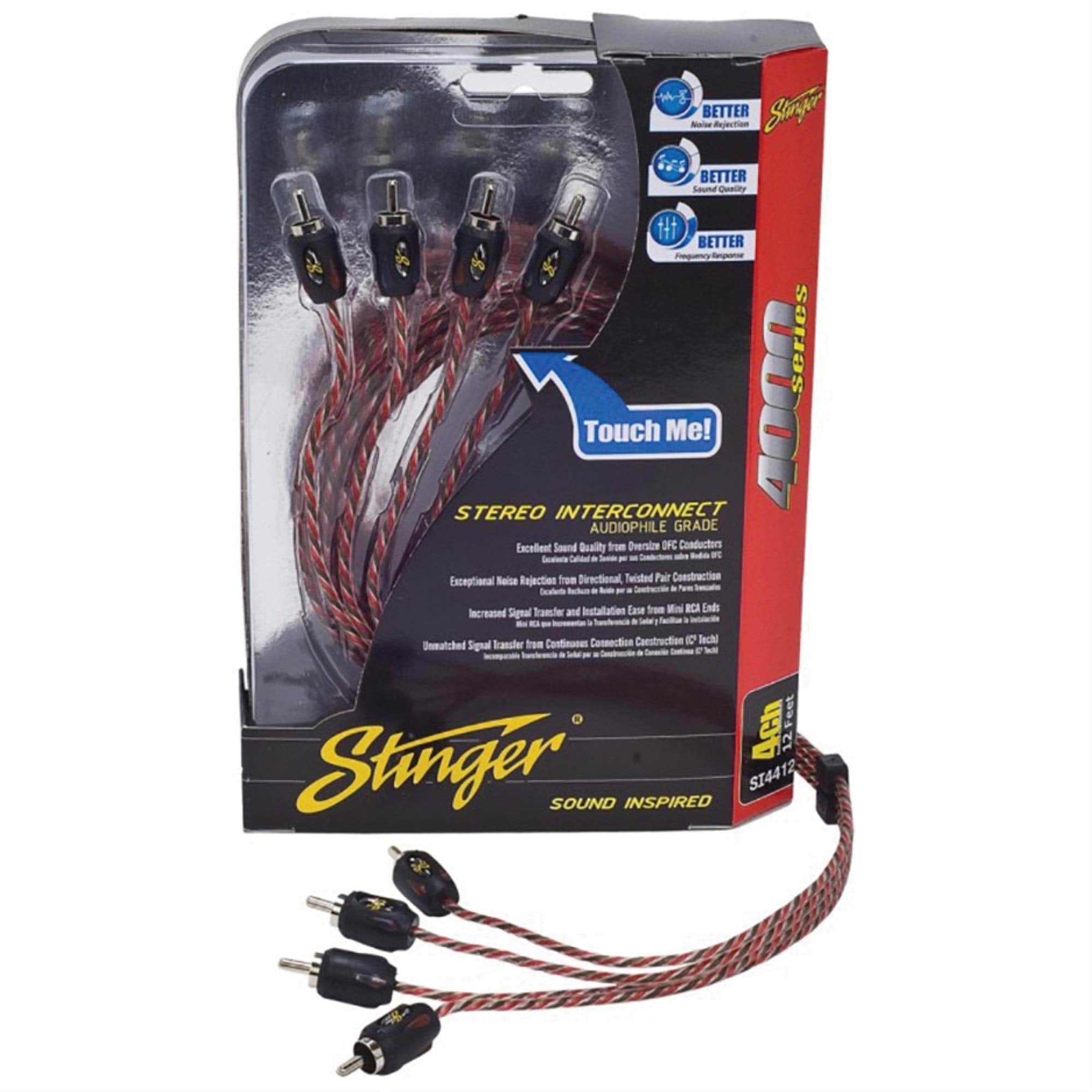 STINGER RCA 4000 Series 20' 4 Channel RCAs