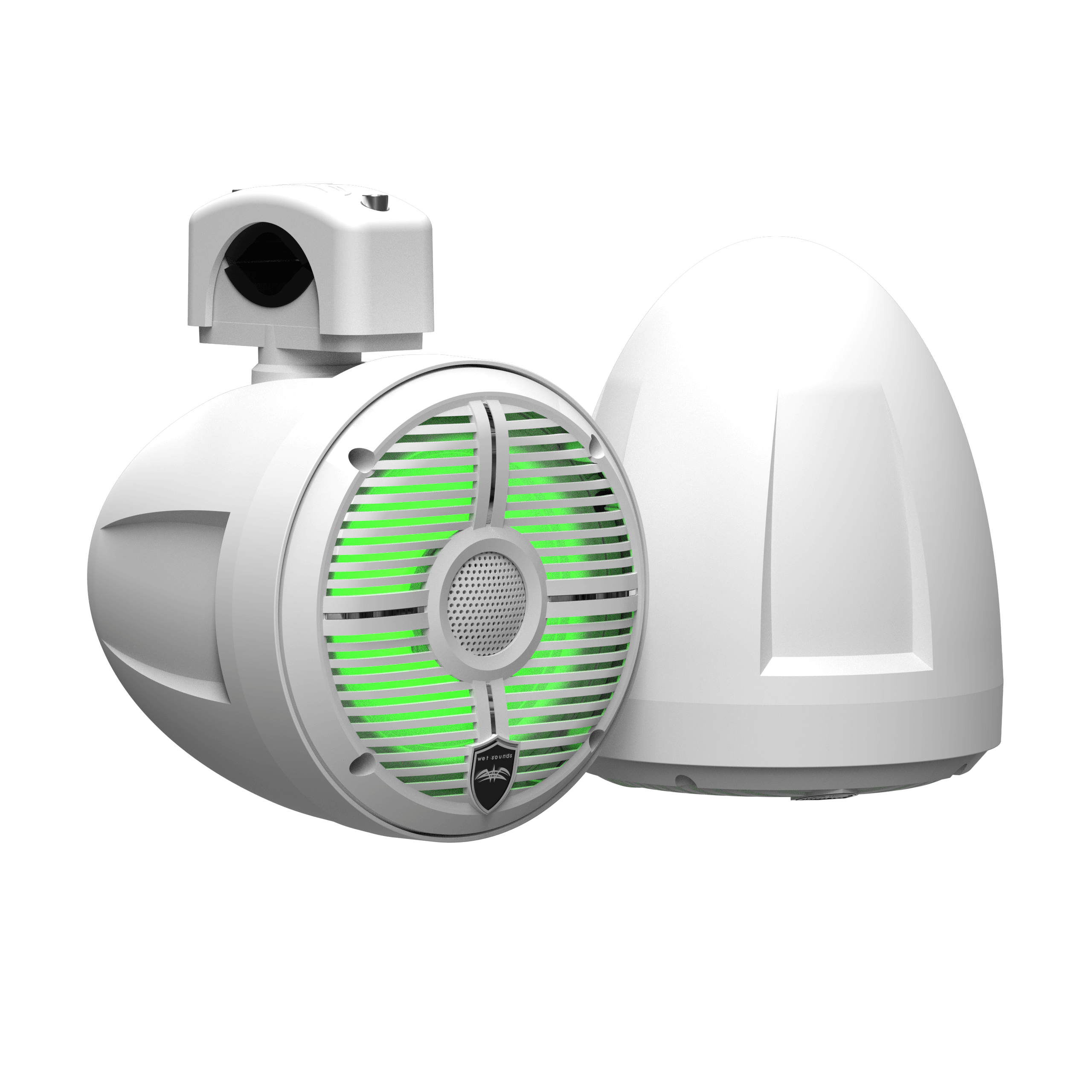 WET SOUNDS Coaxial RECON 6 White Pod W/Silver RGB