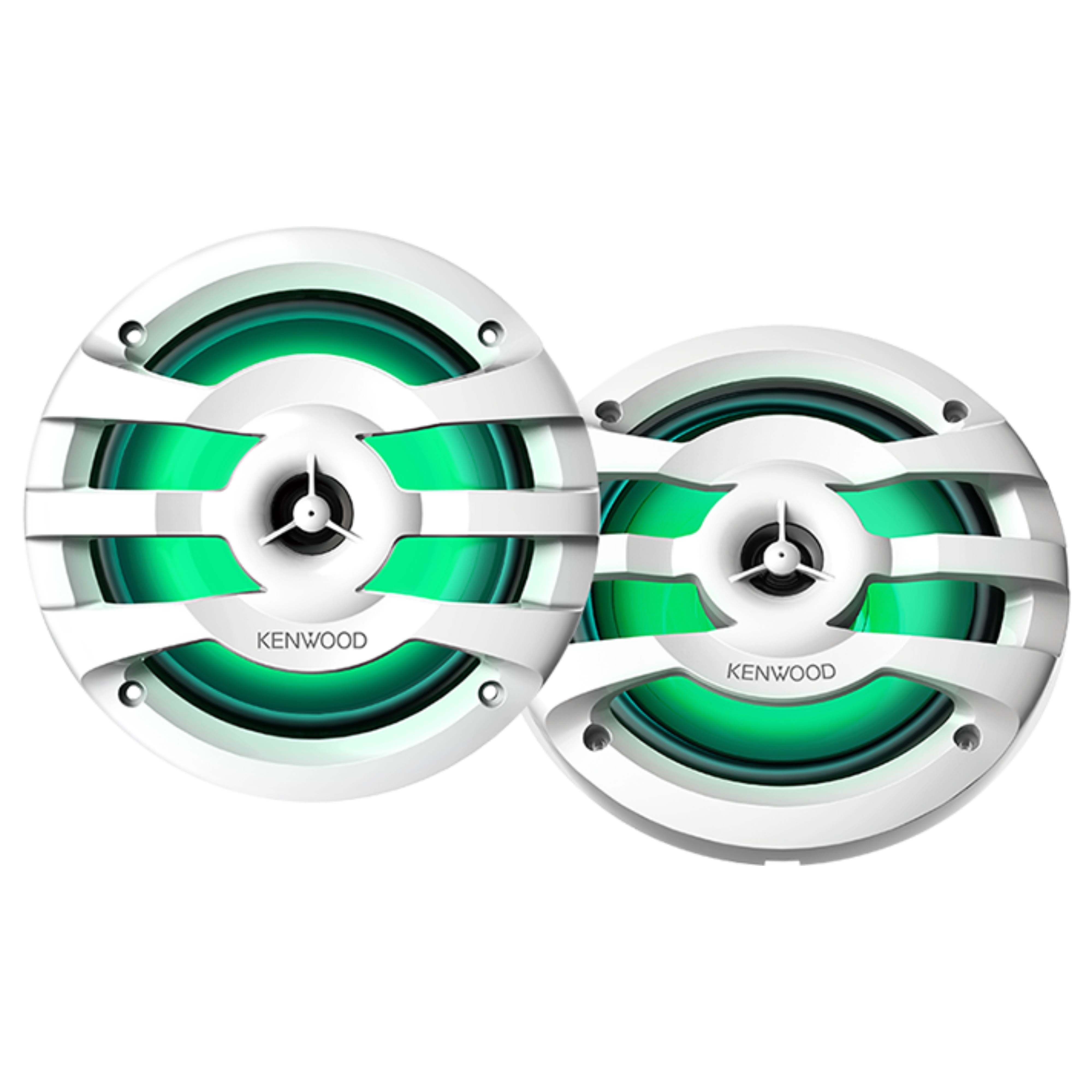 KENWOOD Coaxial White 6.5" Marine RGB Speakers
