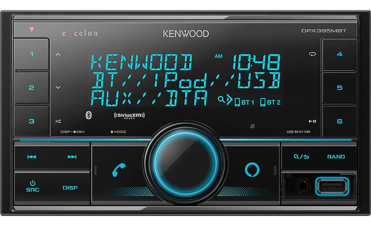 KENWOOD Double Din Excelon DPX395MBT Double Din Media Receiver