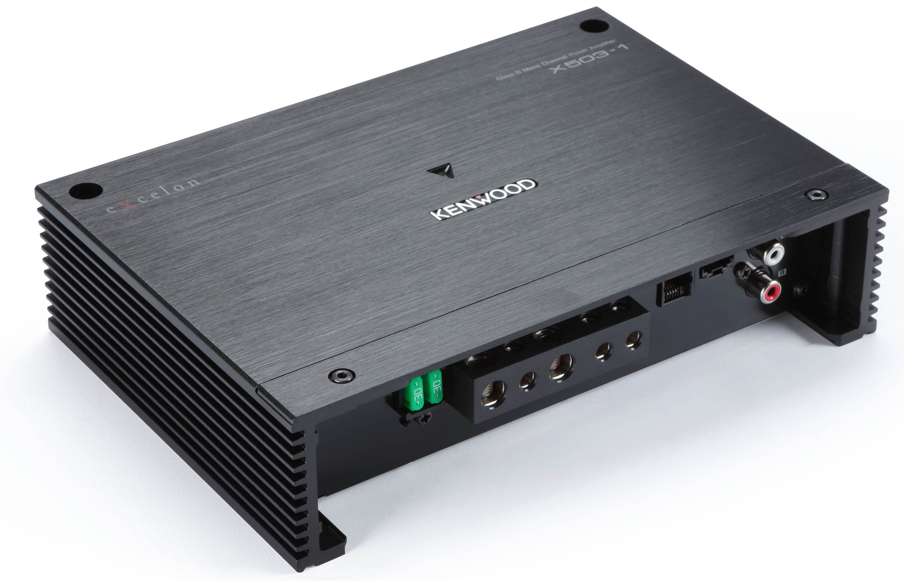 KENWOOD Mono Block "X Series" Mono Amplifier 500W @ 2 Ohms, 1000W Maximum Power, Bass Knob/Level Adjustment Included