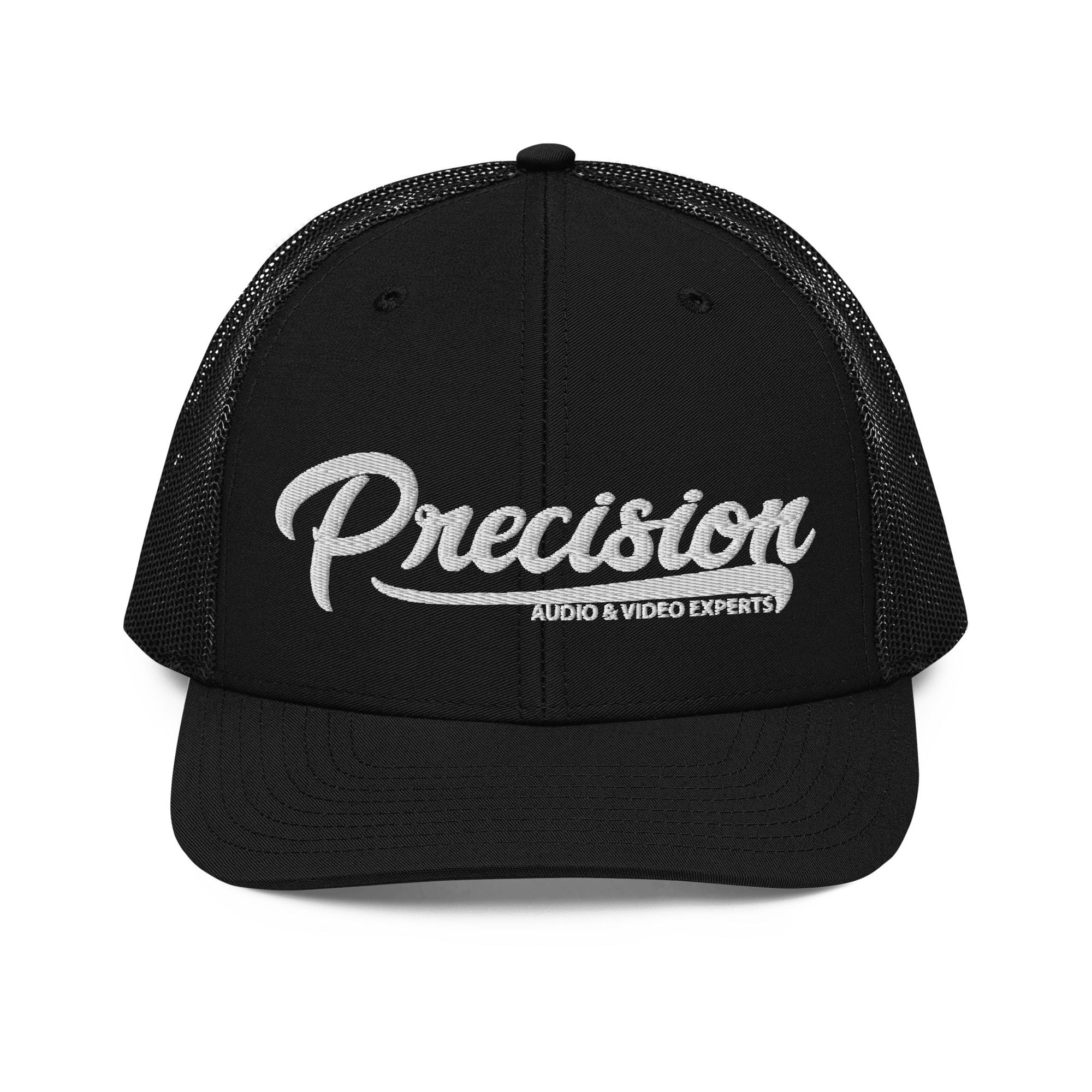 PrecisionAudioVideoExperts Black Precision Trucker Cap