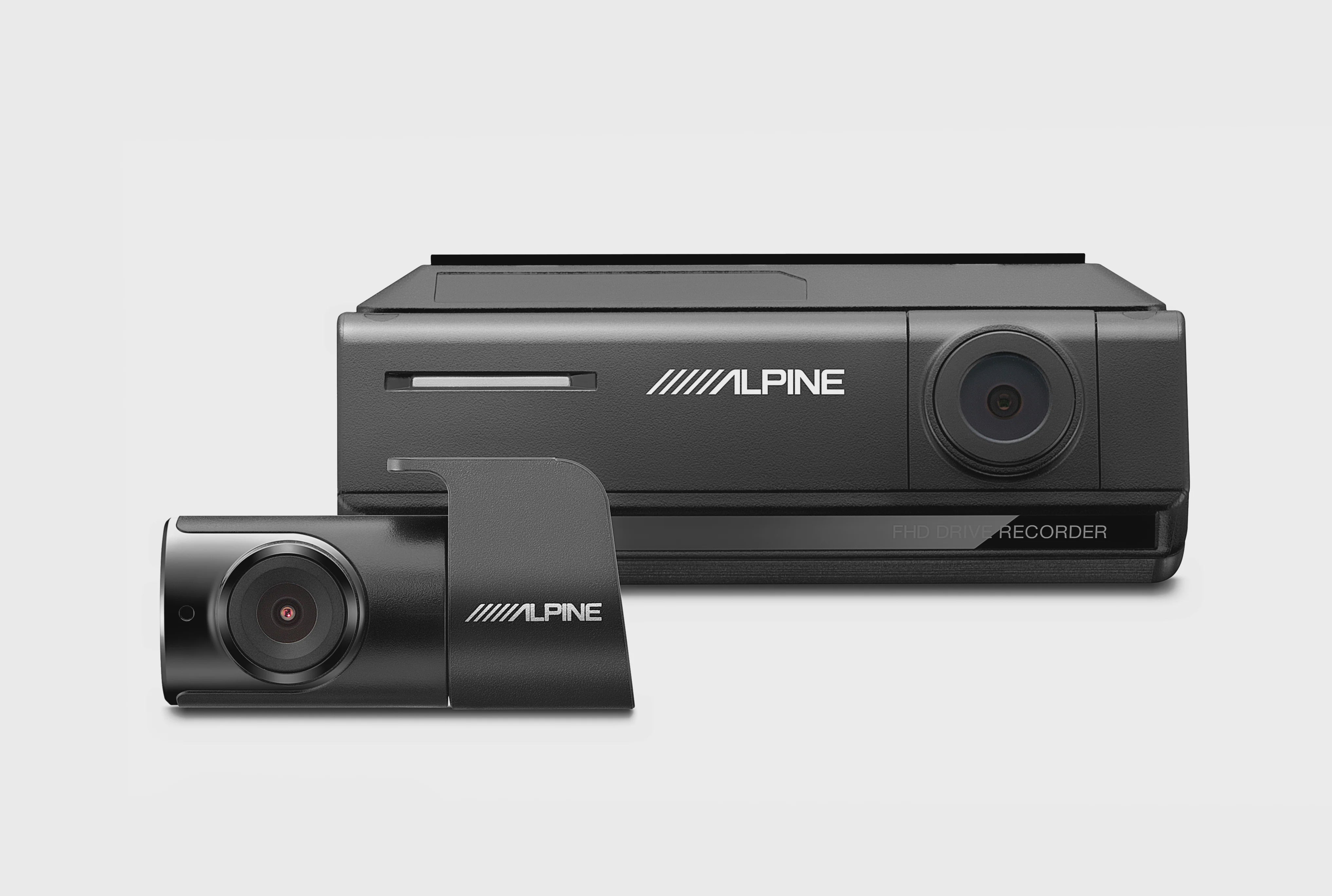 ALPINE Cameras Premium 1080p HD Night Vision Dash Camera Bundle (Front + Rear) with Built-In Drive Assist