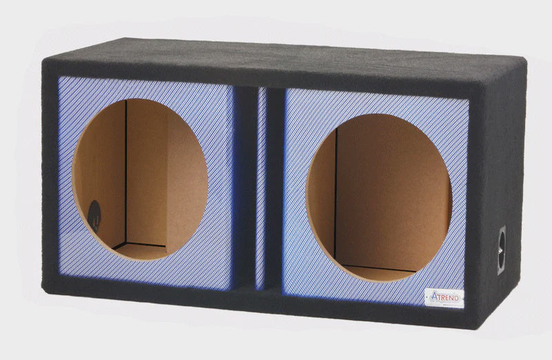 ATREND Enclosures 10" Dual Vented Carbon Fiber Blue