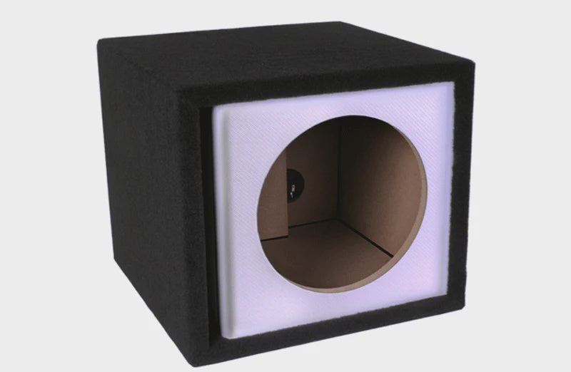 ATREND Enclosures 10" Single Vented Carbon Fiber White